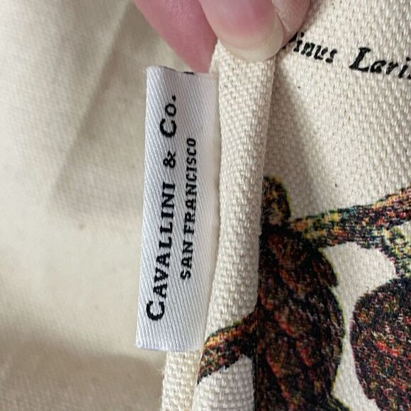Cavallini & Co Tote Bag Christmas Botanical Print Vintage Style Canvas … - Picture 7 of 7